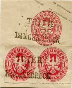 Briefmarke Preußen, Michel 16 a, 1 Sgr Adler im Oval