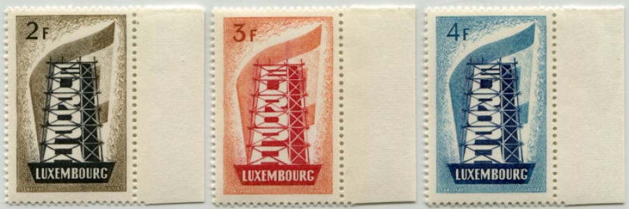 Briefmarke Luxemburg, Michel 555-557, Europa