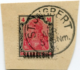 Briefmarke Saargebiet, Michel 49, 4 M Freimarke