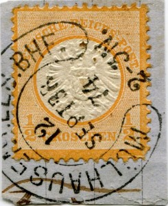 Briefmarke Deutsches Reich, Michel 18, 1/2 Groschen großer Brustschild