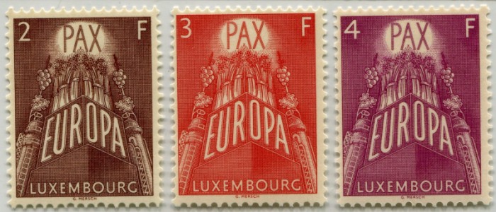 Briefmarke Luxemburg, Michel 572-574, Europa