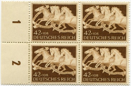 Briefmarke Deutsches Reich, Michel 815, Galopprennen "Das Braune Band" von Deutschland