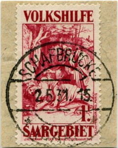 Briefmarke Saargebiet, Michel 146, 1 Fr Volkshilfe