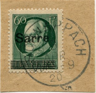 Briefmarke Saargebiet, Michel 26 a, 50 Pf König Ludwig III