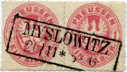 Briefmarke Preußen, Michel 16 a, 1 Sgr Adler im Oval