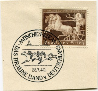 Briefmarke Deutsches Reich, Michel 747, Galopprennen "Das braune Band" 1940