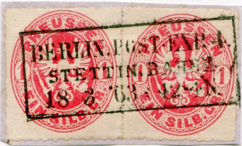 Briefmarke Preußen, Michel 16 a, 1 Sgr Adler im Oval