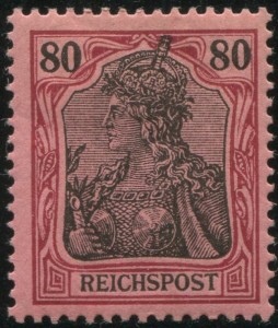 Briefmarke Deutsches Reich, Michel 62, 80 (Pf) Germania I