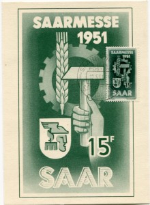 Briefmarke Saarland, Michel 306, 15 Fr Saarmesse 1951